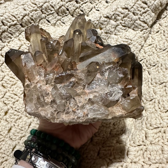 INSANE Smoky Citrine Phantom Point Cluster Nearly Five Pounds - STATEMENT PIECE - Picture 5 of 11